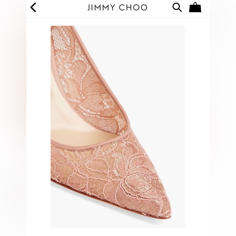 JIMMY CHOO nude lace pumps - Picture 2 of 8